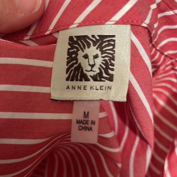 Anne Klein Button Down 3/4” Bell Sleeve Shirt - Picture 7 of 11